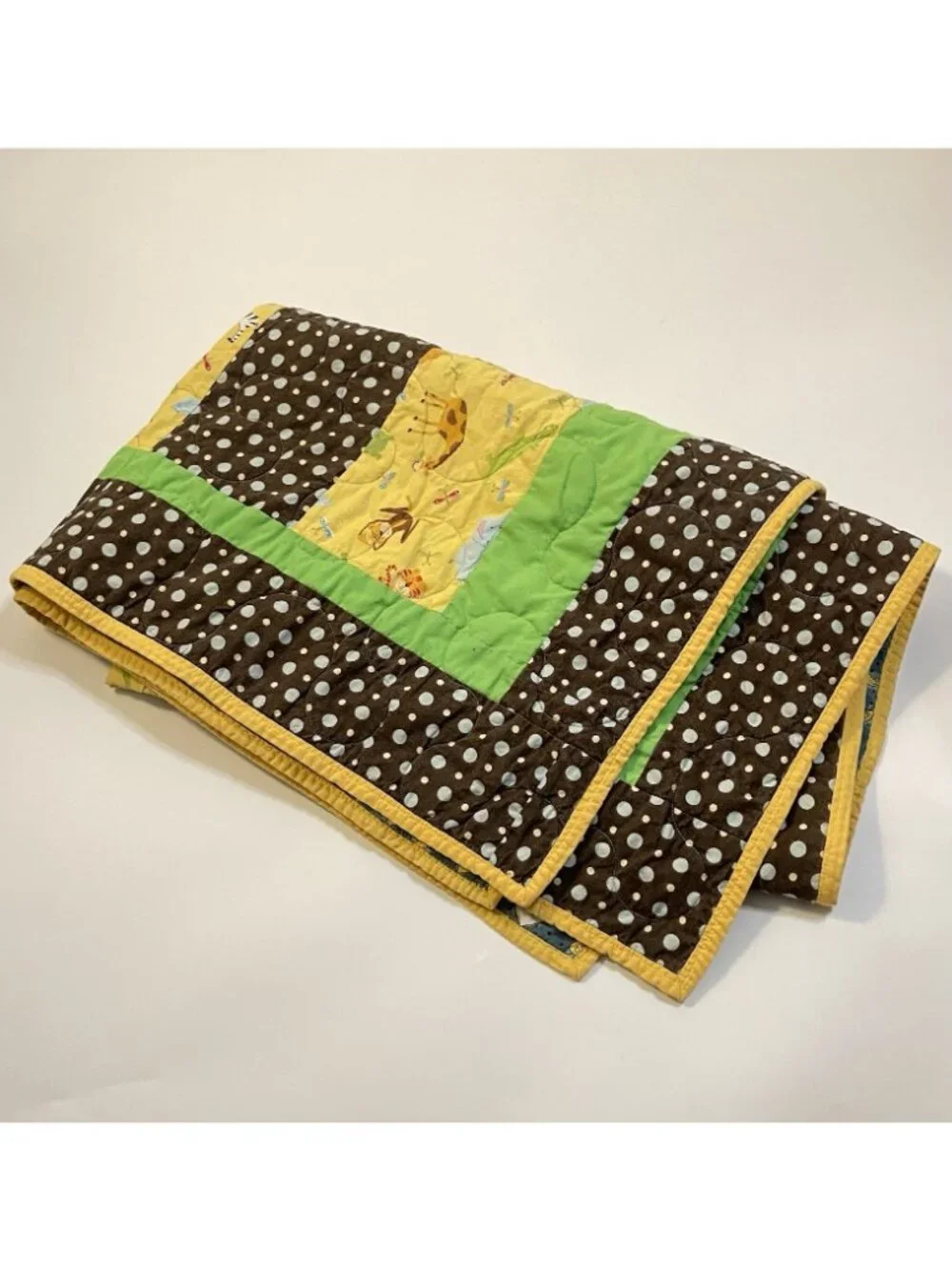 Handmade Safari Crib Quilt 51x37 Jungle Animals Quilters Guild Colorado Springs